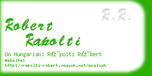 robert rapolti business card